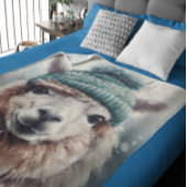 スウィートウィンターアルパカカスタム フリースブランケット