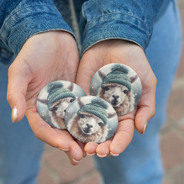 スウィートウィンターアルパカカスタム 缶バッジ