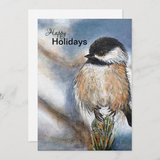 スウィートウィンター《鳥》アメリカゴガラバードホリデーカード シーズンカード (正面/裏面)