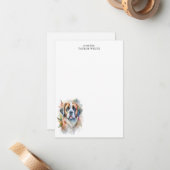 スウィートウォーターカラーサンバーナルドグサンバーナルドサンキュー ノートカード (正面/裏面インサイチュ)