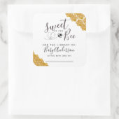 スウィートエイズビーベビーシャワー蔵書票 スクエアシール (バッグ)