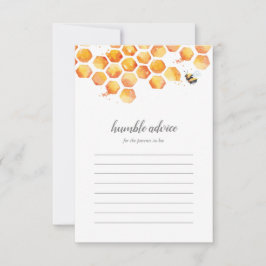 スウィートエイトビー（昆虫）マルハナバチベビーシャワーアドバイスカード サンキューカード