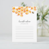 スウィートエイトビー（昆虫）マルハナバチベビーシャワーアドバイスカード サンキューカード (スタンド正面)