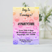 スウィートエモジトリートバースデーパーティ招待状 招待状 (スタンド正面)