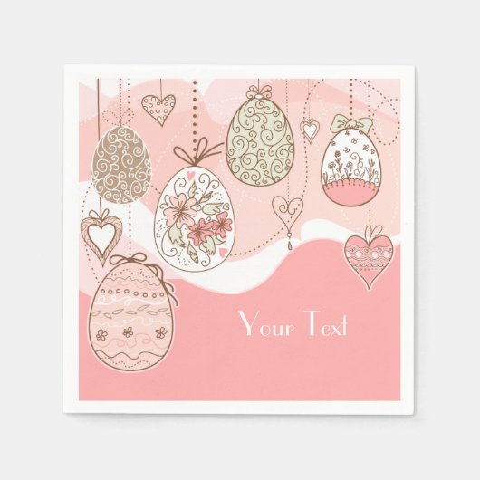 スウィートエレガンスイースターエッグ スタンダードカクテルナプキン (正面)