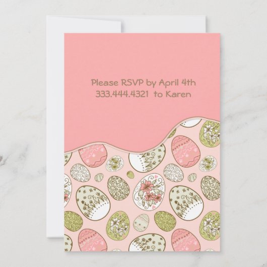 スウィートエレガンスイースター 招待状 (裏面)