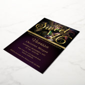 スウィートエレガント16招待状フォイル招待状 箔招待状 (回転した状態)