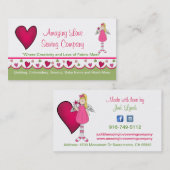 スウィートエンジェルとハートカスタムビジネスカード2 名刺 (正面/裏面)