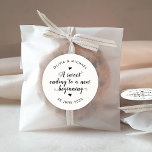 スウィートエンディング新結婚始のシンプルブラック ラウンドシール<br><div class="desc">Aクラシック Black Thank素朴な結婚フォント書の中で「新しい始まりへの甘い結末」を特集したステッモダンクエレガント。名前パーソナライズされたとデートで簡単に結婚出来る。</div>