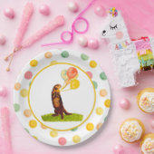 スウィートオッターカラフルバルーン紙プレート ペーパープレート (パーティー)