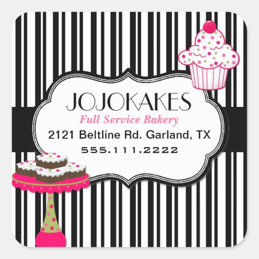 スウィートカスタムベーカリーシール スクエアシール (正面)