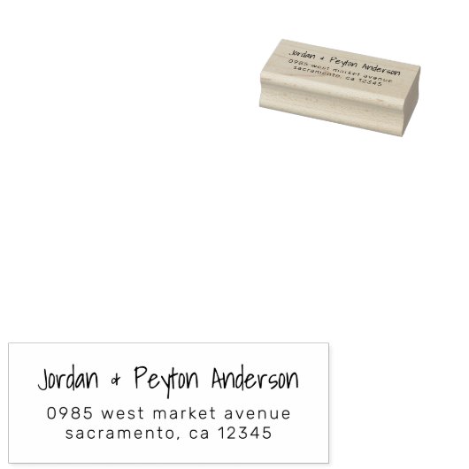 スウィートカスタム手書き結婚差出人住所 ラバースタンプ (押印)