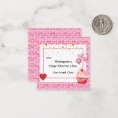 スウィートカップケーキバレンタインデー子供へ ノートカード (正面/裏面インサイチュ)