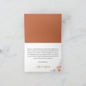 スウィートカボチャフローラベビーシャワー サンキューカード (内部)