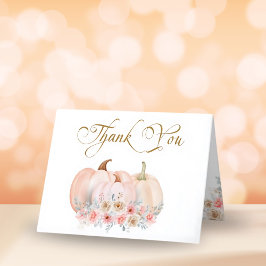 スウィートカボチャフローラベビーシャワー サンキューカード