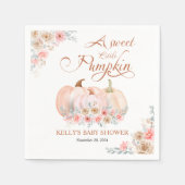スウィートカボチャフローラベビーシャワー スタンダードカクテルナプキン (正面)