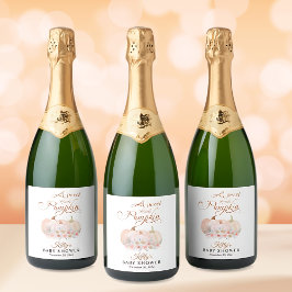 スウィートカボチャフローラベビーシャワー スパークリングワインラベル