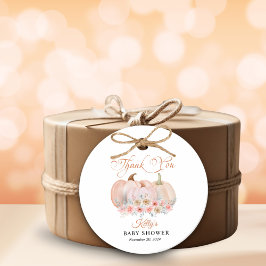 スウィートカボチャフローラベビーシャワー フェイバータグ