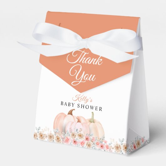 スウィートカボチャフローラベビーシャワー フェイバーボックス (正面サイド)