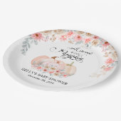 スウィートカボチャフローラベビーシャワー ペーパープレート (アングル)