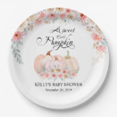 スウィートカボチャフローラベビーシャワー ペーパープレート (正面)