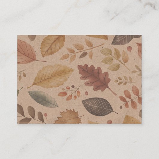 スウィートカボチャ秋ベビーシャワーブックベビー エンクロージャーカード (裏面)