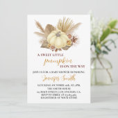 スウィートカボチャ秋ベビーシャワー招待状 招待状 (スタンド正面)