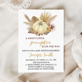 スウィートカボチャ秋ベビーシャワー招待状 招待状