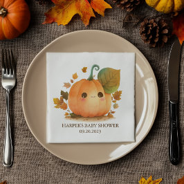 スウィートカボチャ秋ベビーシャワー スタンダードカクテルナプキン