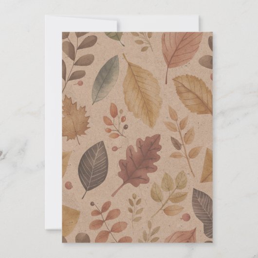 スウィートカボチャ秋ベビーシャワー 招待状 (裏面)