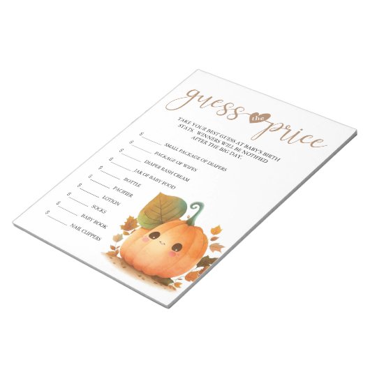 スウィートカボチャ秋価格を推測 ノートパッド (アングル)