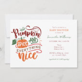 スウィートカボチャ秋秋ベビーシャワー 招待状 (正面)