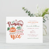 スウィートカボチャ秋秋ベビーシャワー 招待状 (スタンド正面)