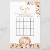 スウィートカボチャ素朴フローラ誕生日ビンゴゲーム (正面)