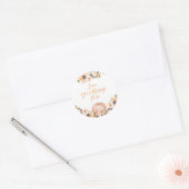 スウィートカボチャ誕生日ここにメッセージを愛する ラウンドシール (封筒)