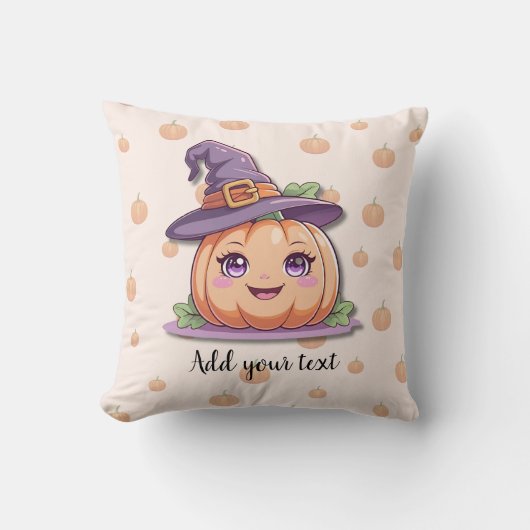 スウィートカボチャ魔法 – ハロウィーン装飾用クッション クッション (正面)
