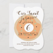 スウィートカボンプキンスプリンクルドーナツ誕生日 招待状 (正面)