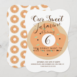 スウィートカボンプキンスプリンクルドーナツ誕生日 招待状