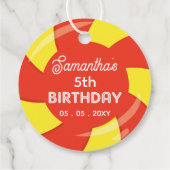 スウィートカラフルおもしろいキャンディテーマバースデーパーティー フェイバータグ (裏面)