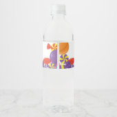 スウィートカラフルおもしろいキャンディテーマバースデーパーティー ペットボトルラベル (裏面)