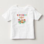 スウィートカラフルおもしろいキャンディ誕生日ボーイ トドラーTシャツ (正面)