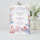 スウィートカラフルトリート誕生日 招待状 (スタンド正面)