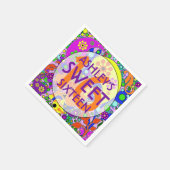 スウィートカラフル16バースデーパーティーナプキンス スタンダードカクテルナプキン (角)