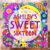 スウィートカラフル16誕生日 ウィンドウサイン (シート2)