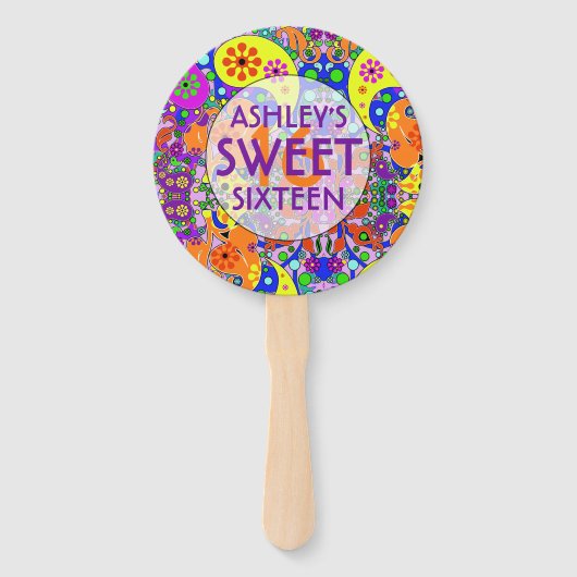 スウィートカラフル16誕生日 ハンドファン (裏面)