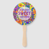 スウィートカラフル16誕生日 ハンドファン (正面)