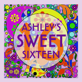 スウィートカラフル16誕生日 ポスター