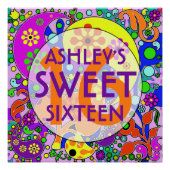 スウィートカラフル16誕生日 ポスター (正面)