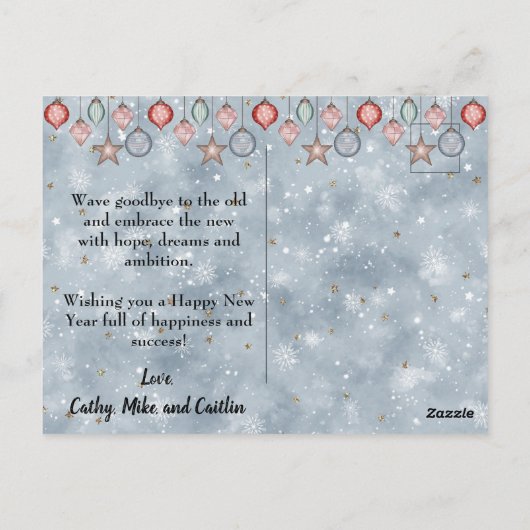 スウィートカントリーハウス2025年新年ホリデーカード ポストカード (裏面)