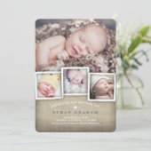 スウィートカントリーバーラップ男の赤ちゃん誕生のお知らせ 案内状 (スタンド正面)